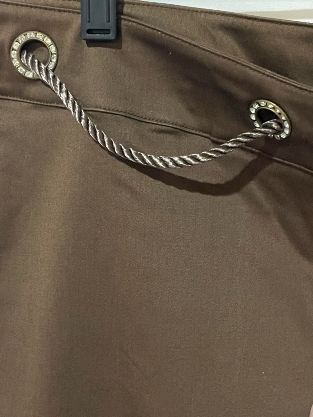 Alberto Makali Women’s Brown Cropped Pants with Rope Waist Detail Size 14 - Picture 5 of 9